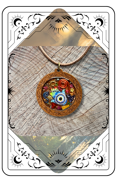 Wooden Hamza Pendant