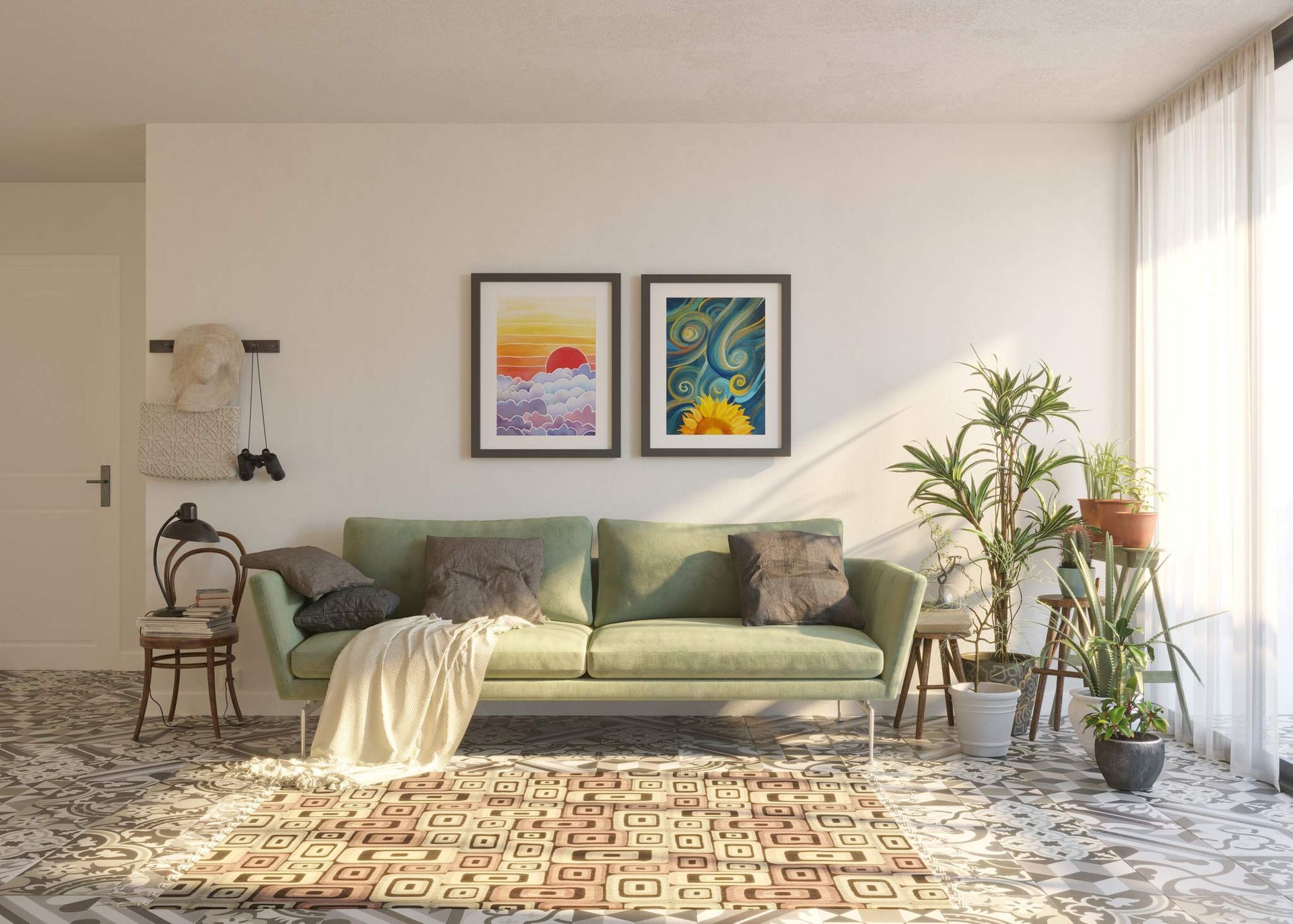 Living Room with Artworks On The Wall — Mt. Holly, NJ — Gcapital Handyman Services LLC Living Room with Artworks On The Wall — Mt. Holly, NJ — Gcapital Handyman Services LLC