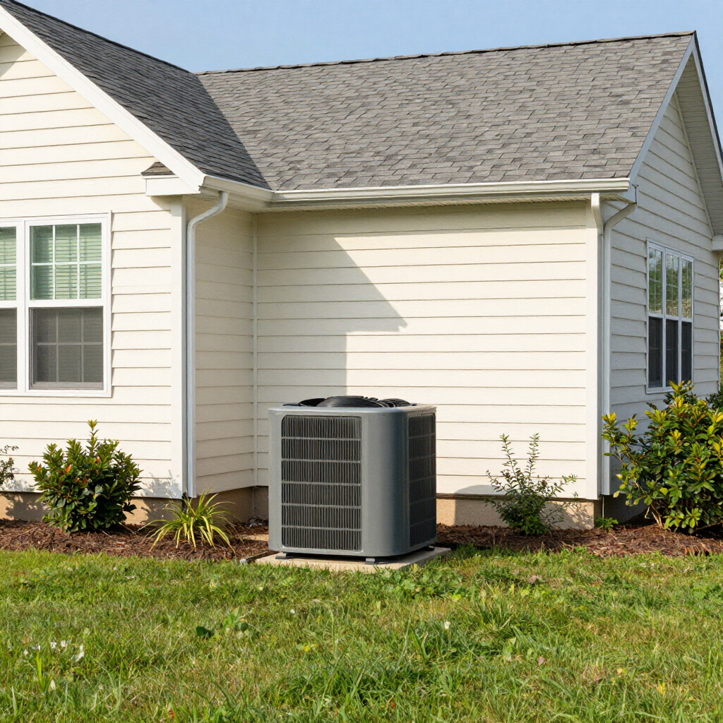 Livonia home with a newly installed central air unit, ready for summer comfort