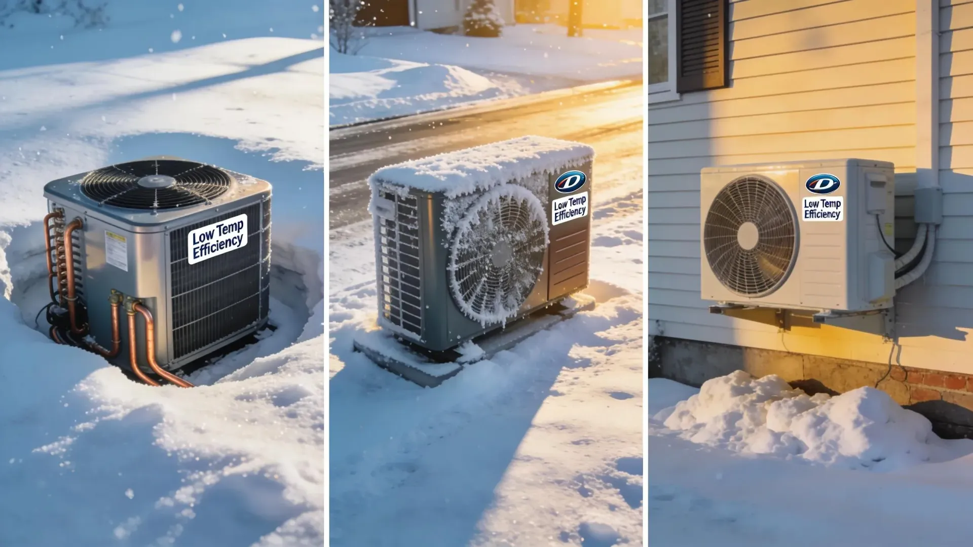Different models of cold climate heat pumps for Michigan winters