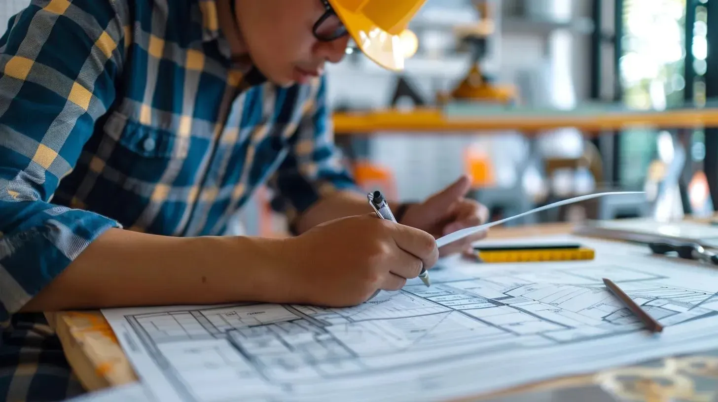 HVAC engineer and homeowner reviewing installation plans during the installation process