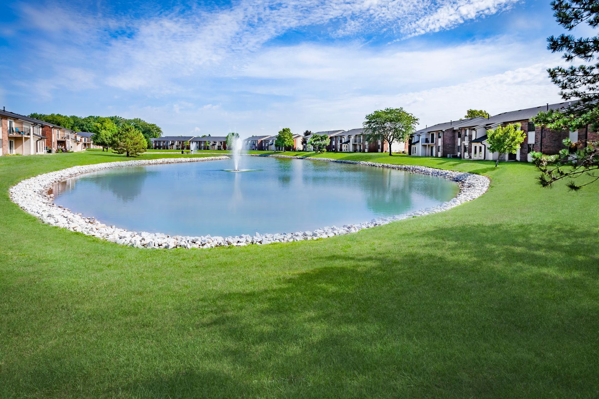 Pond at Greenfield Village in Greenfield, IN