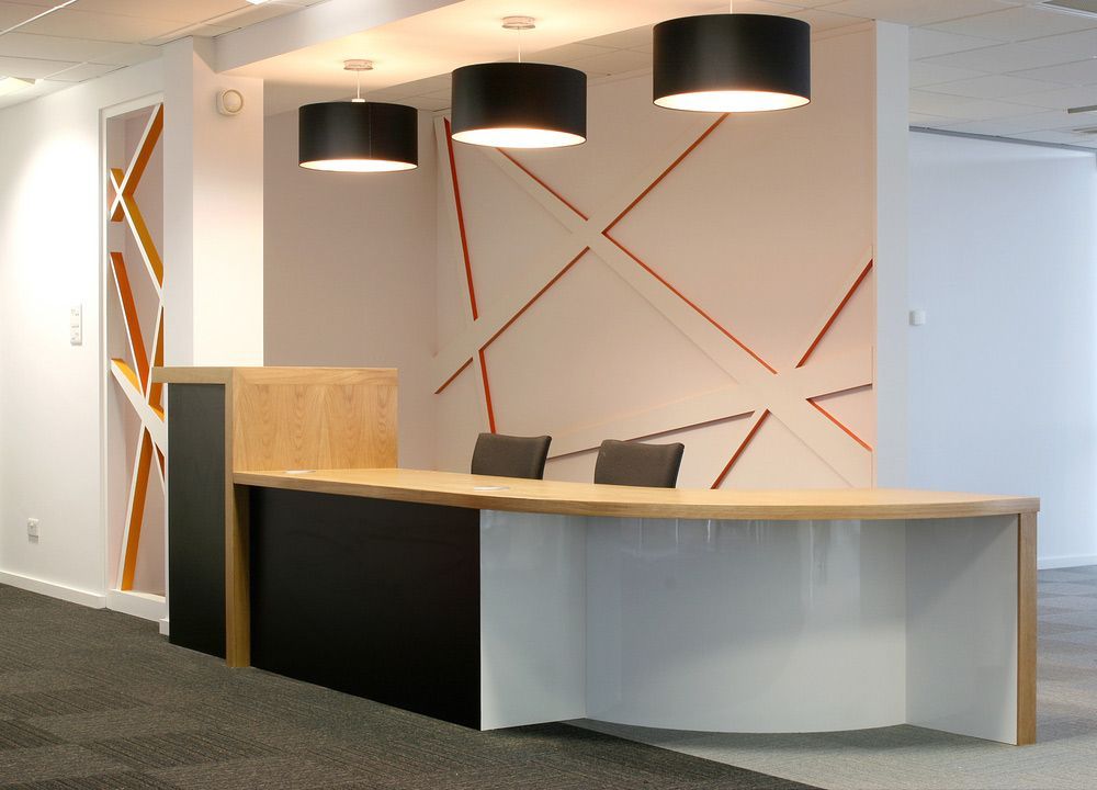 Reception Counter With Oak Top — Prime Edge Joinery Pty Ltd in Flinders, NSW