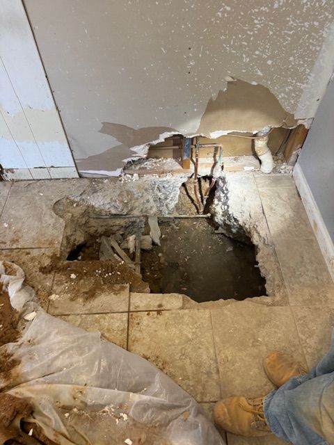 A hole in the floor