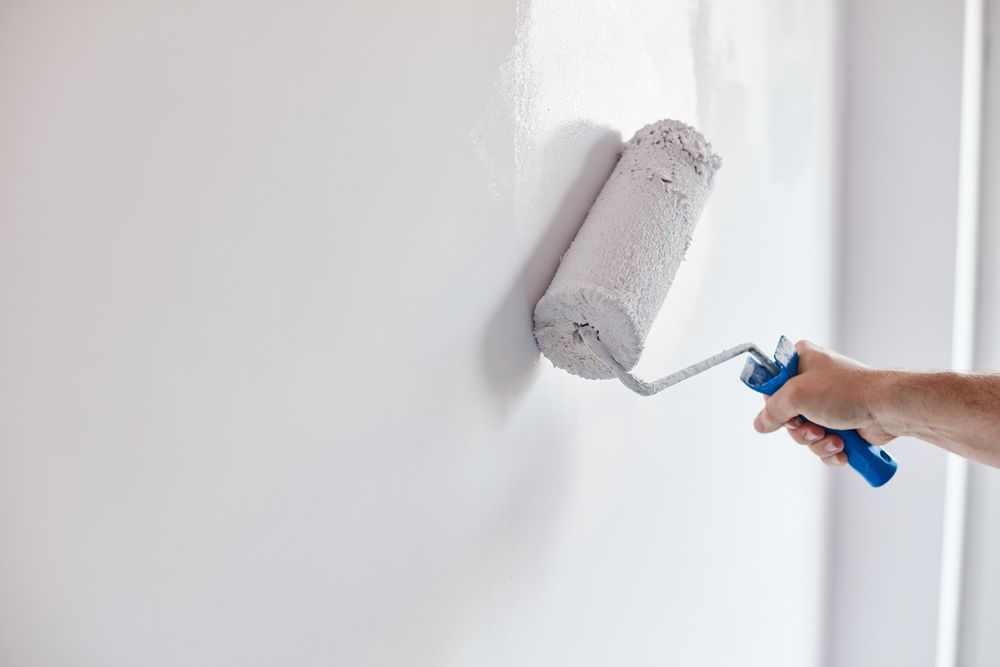 A Person Painting a White Wall — Commercial Asset Maintenance In Nambour, QLD