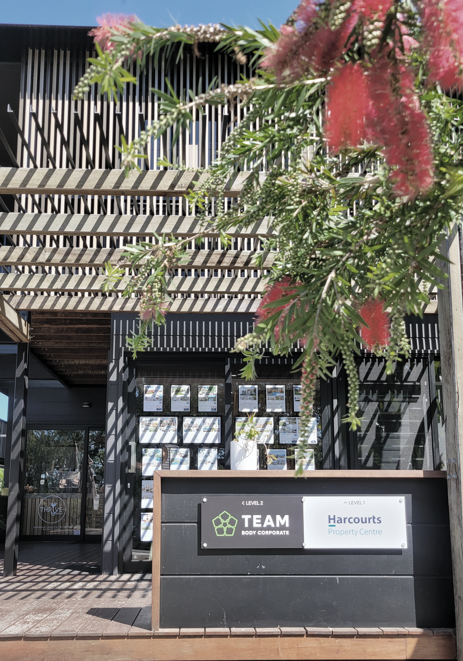 A Modern Building Facade with Pergola — Commercial Asset Maintenance In Ipswich, QLD
