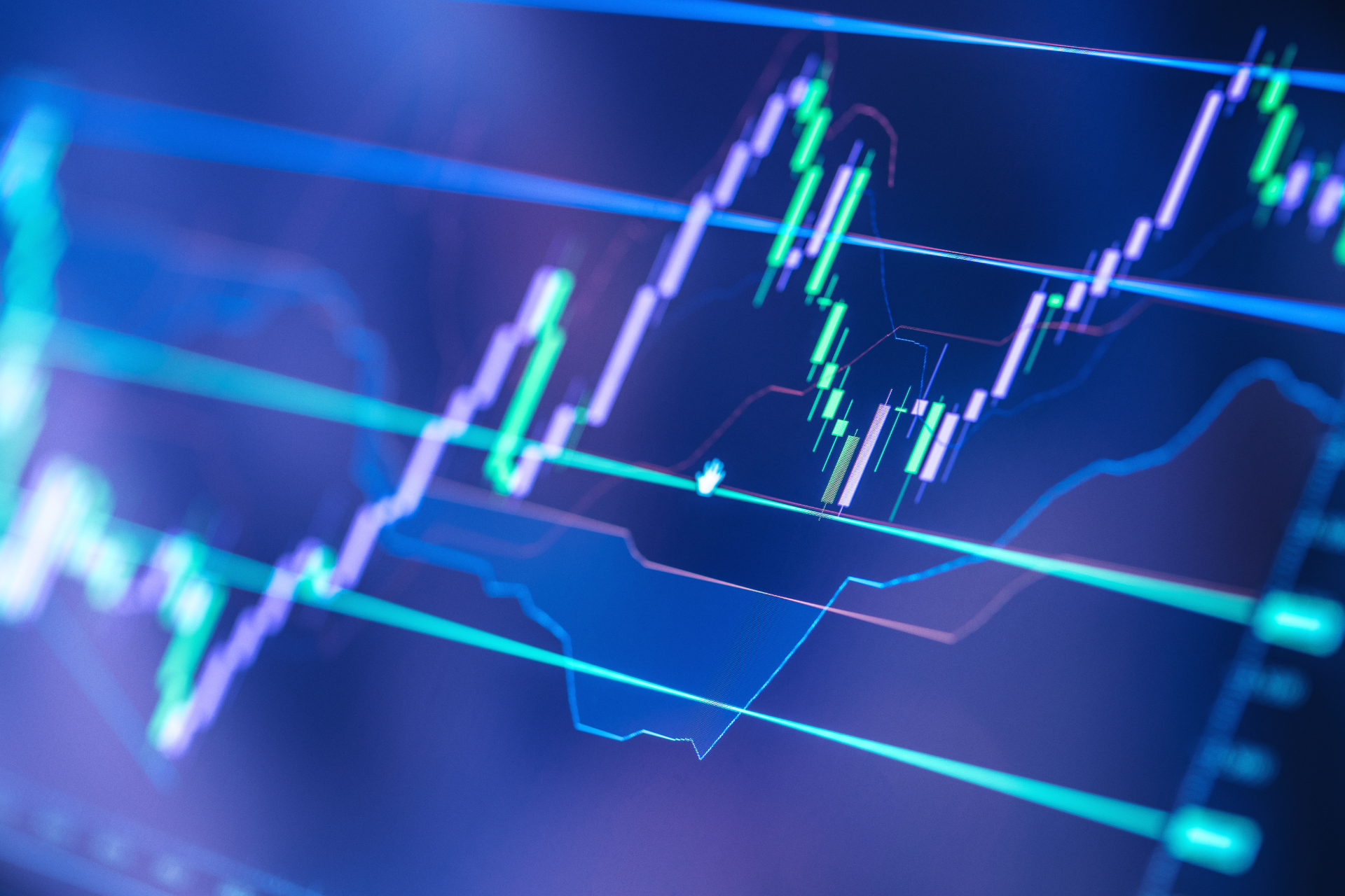 A close up of a computer screen with a graph on it.