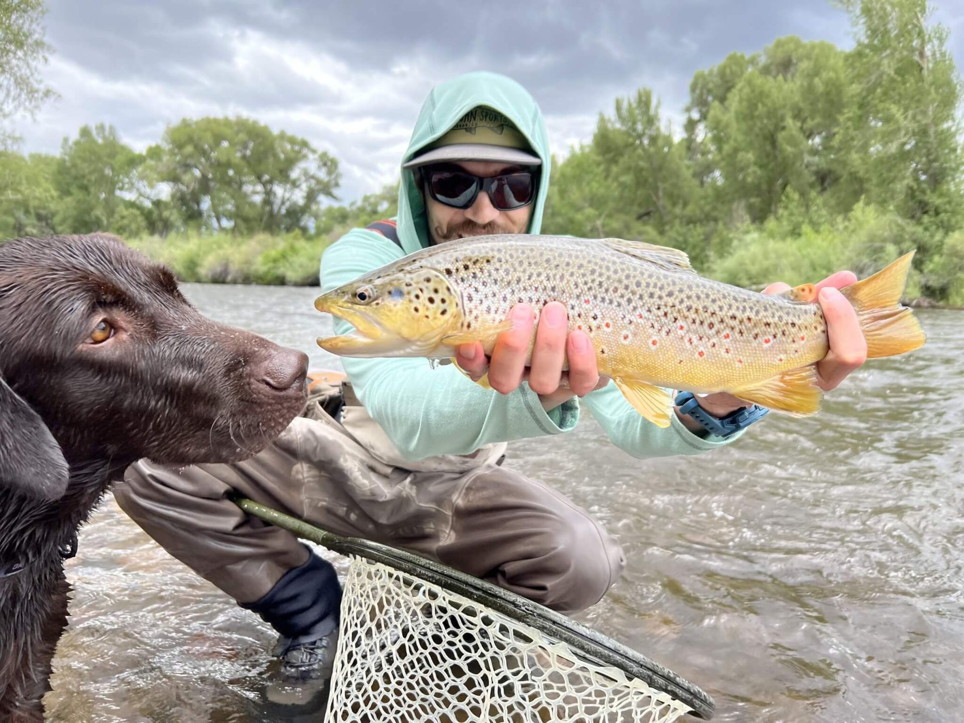 Trout fishing on the Conejos River Antonito Colorado