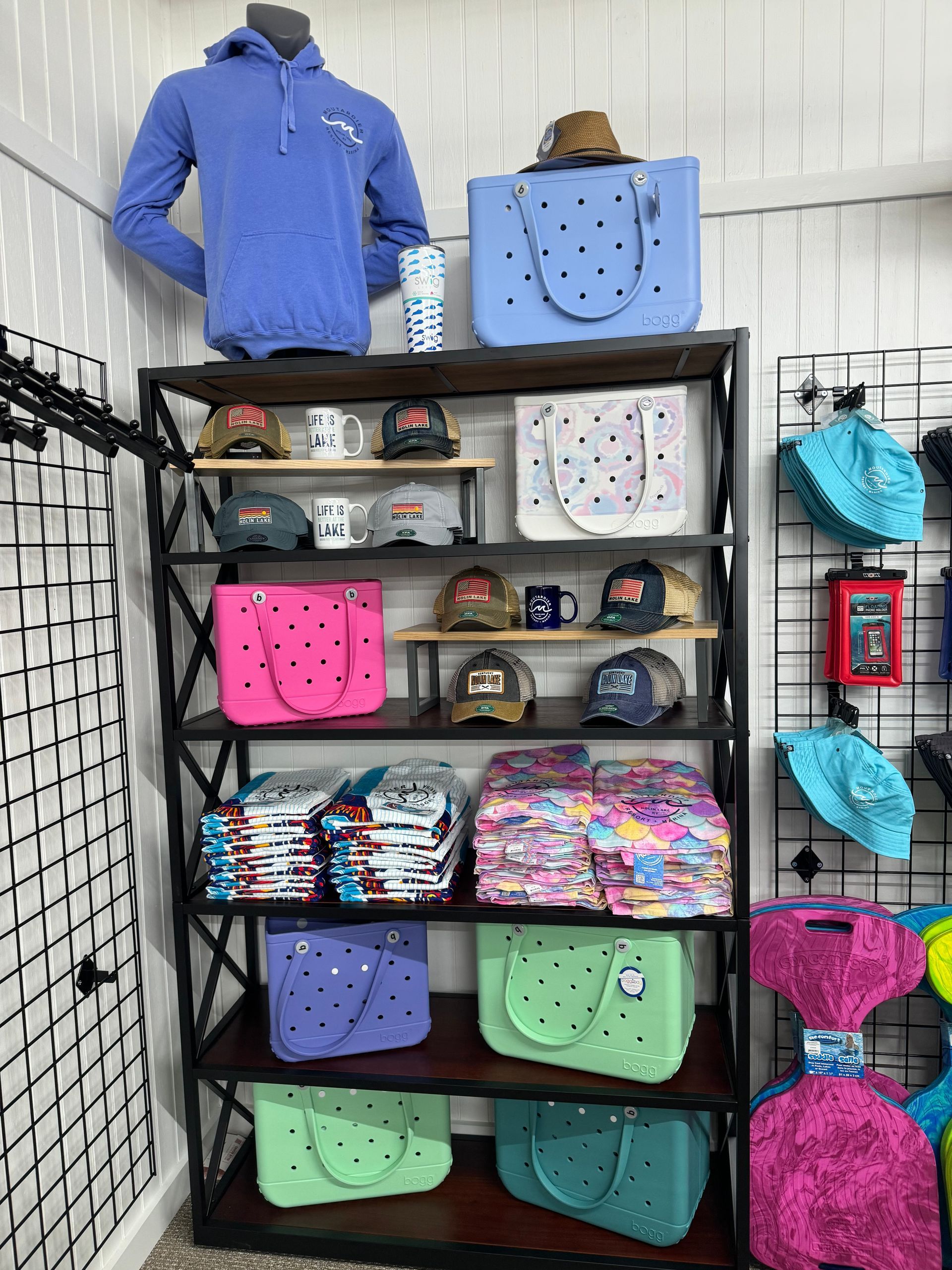 A store filled with lots of clothes and hats.