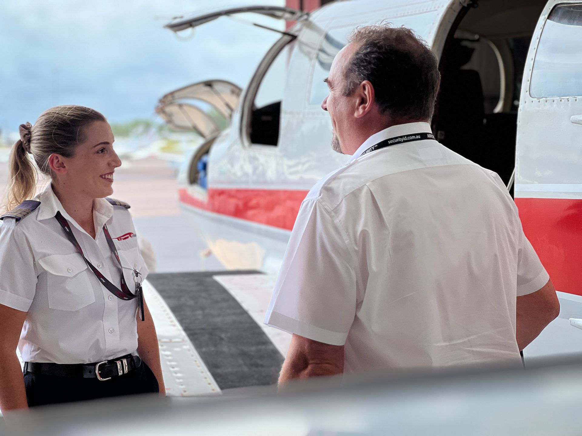 Alex Cliff and father Jason with Cessna 310