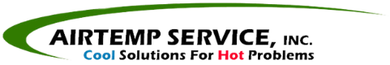 Airtemp Service, Inc. logo with green oval and black/red slogan: &ldquo;Cool Solutions For Hot Problems&rdquo;