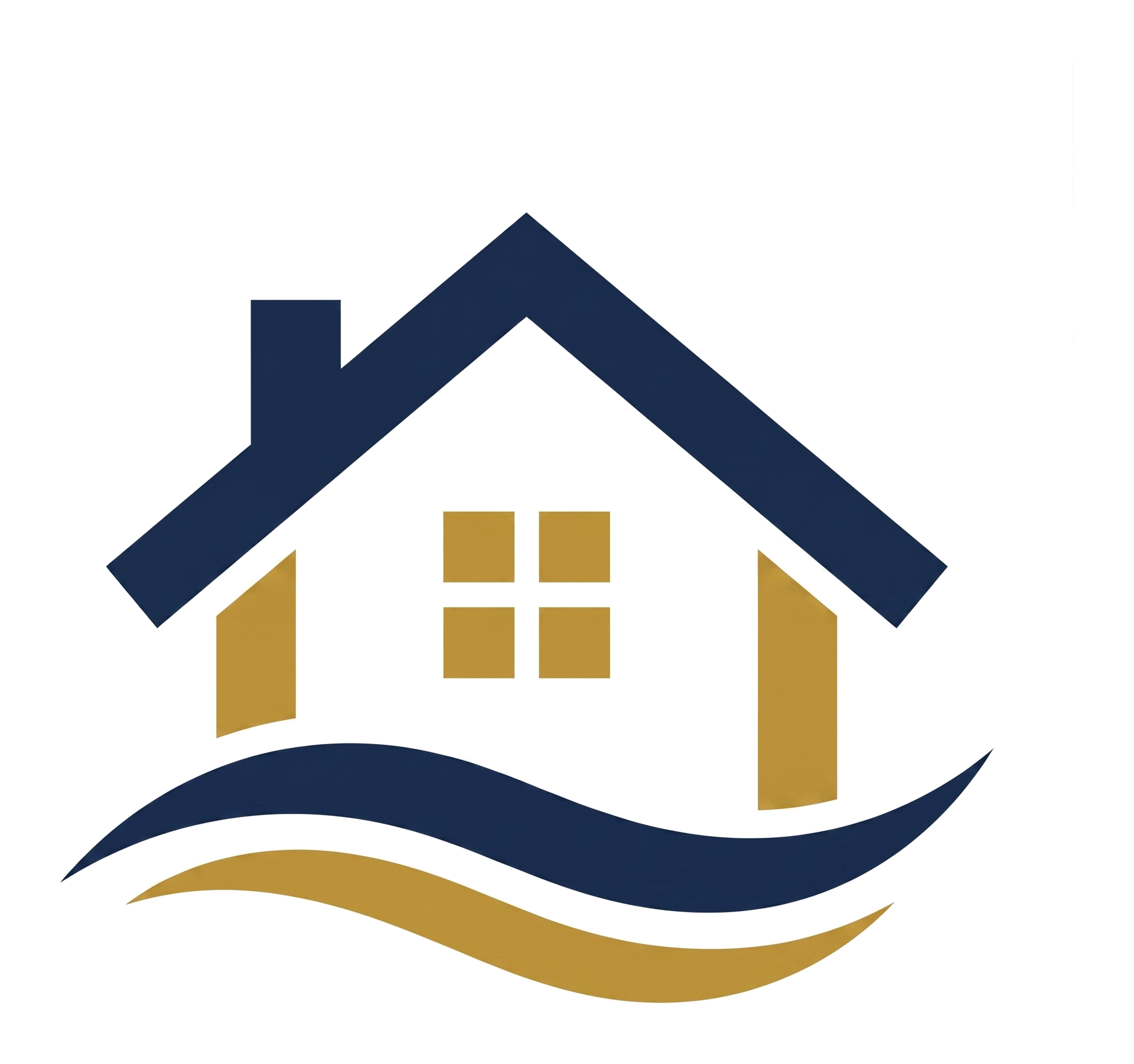Bikson Carpet Care logo with navy house icon and gold lettering