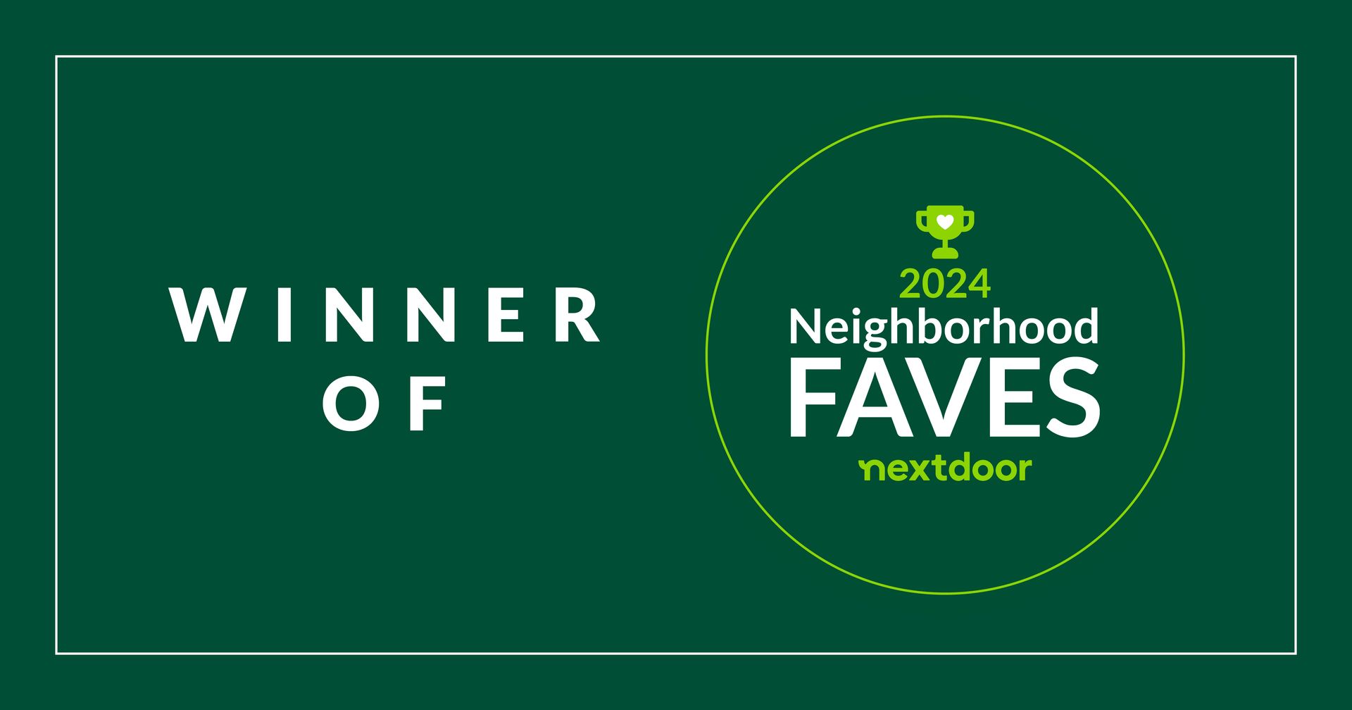 2024  Nextdoor Neighborhood FAVE Award