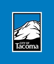 City of Tacoma logo with a mountain scene.