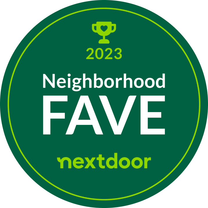 2023 Neighborhood Fave badge from Nextdoor, awarded for top-rated tree services