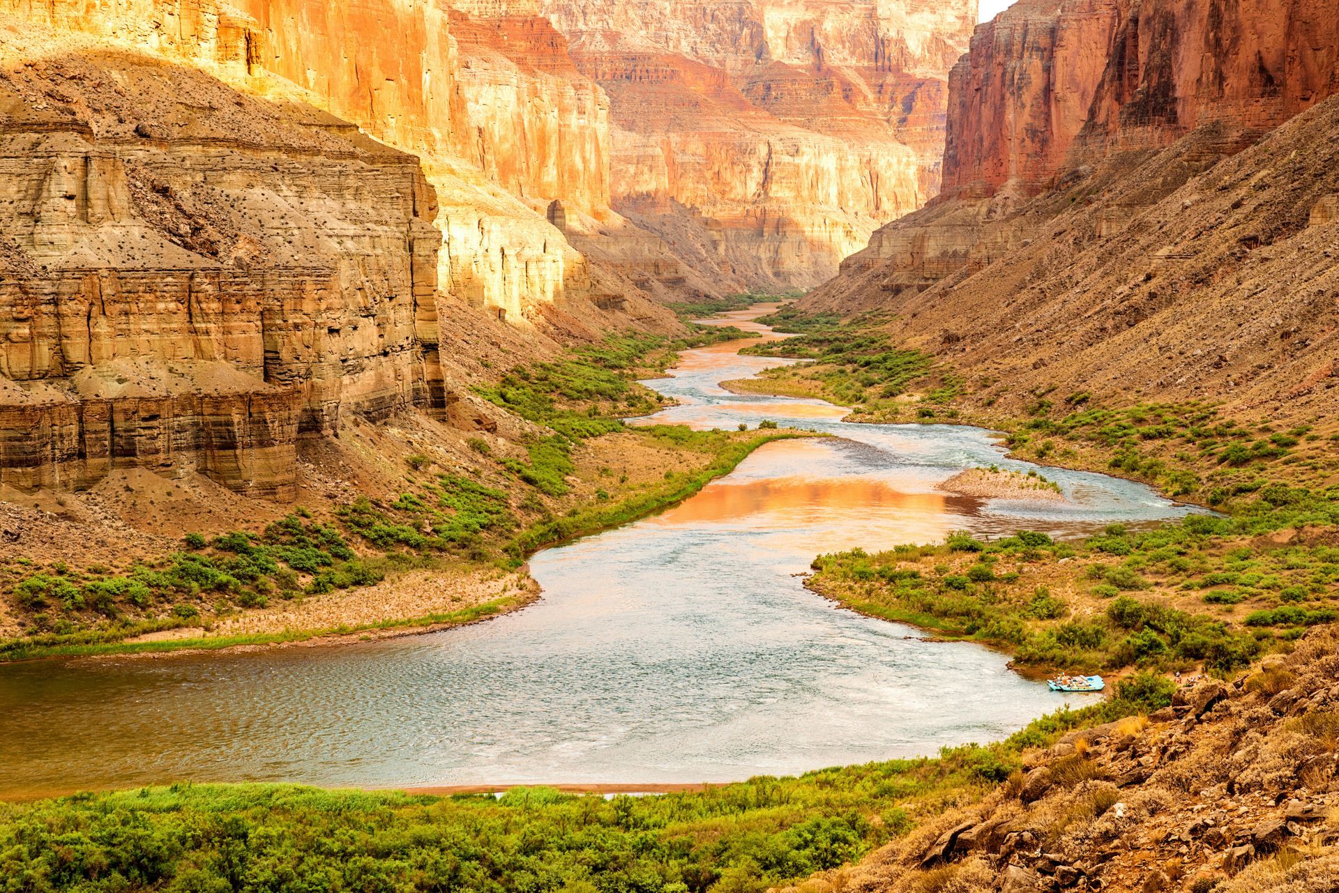Colorado River bends seen from the Nankoweap overlook