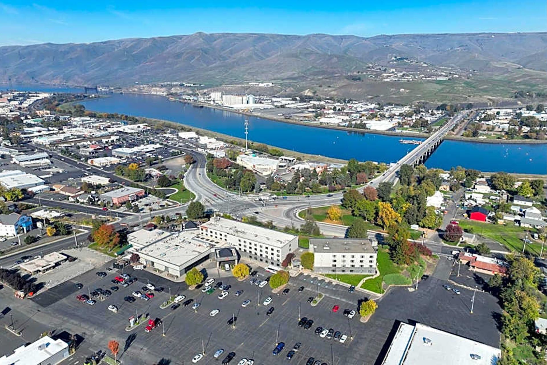 Lewiston, Idaho at the confluence of the Snake and Clearwater Rivers