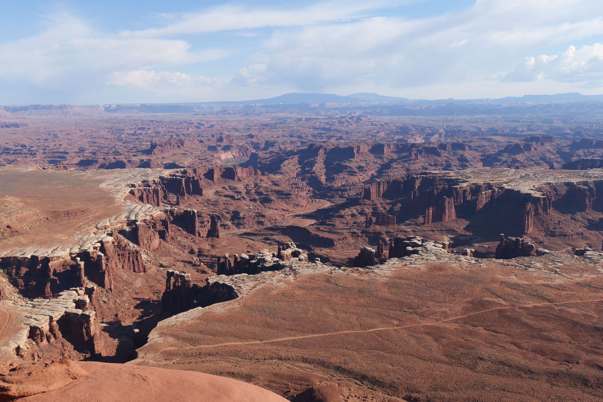 Canyonlands National Park’s mesas and canyons viewed from above