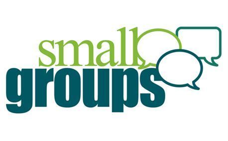 A logo for small groups with speech bubbles on a white background.