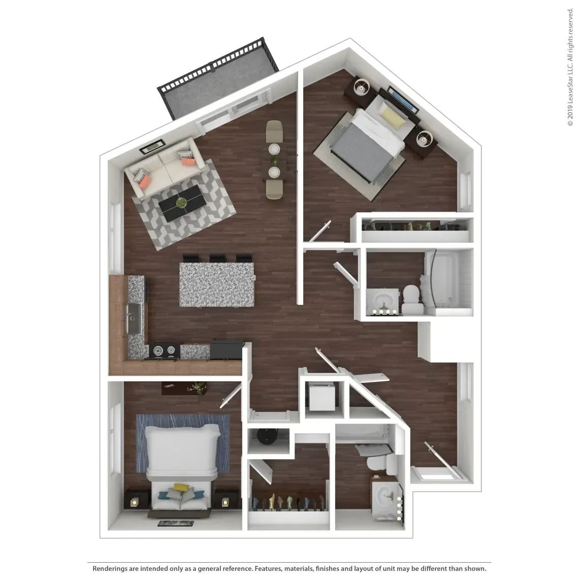 two beds two baths