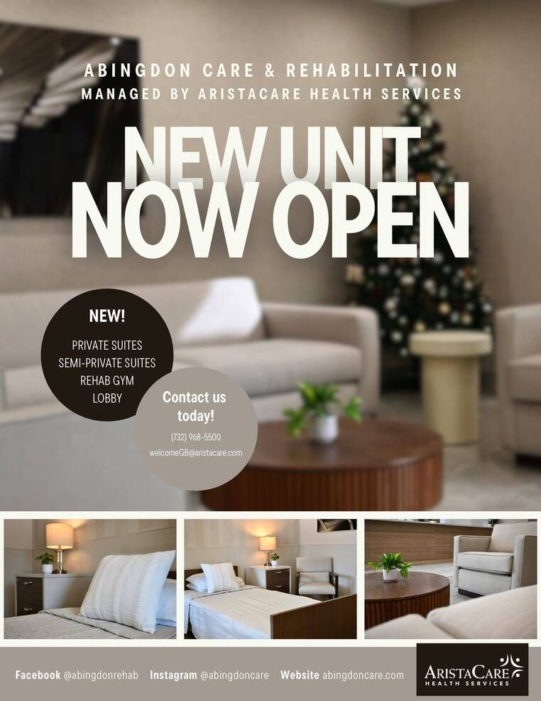 Abingdon Care & Rehabilitation now open, with modern lounge and room photos