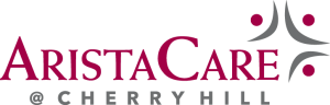 AristaCare @ Cherry Hill logo in maroon and gray with stylized figure icons
