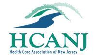 HCANJ logo with teal and blue swoosh over “HCANJ” and “Health Care Association of New Jersey” text