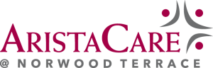 AristaCare Norwood Terrace logo in burgundy and gray text on white background