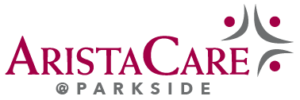 AristaCare Parkside logo in burgundy and gray on a white background