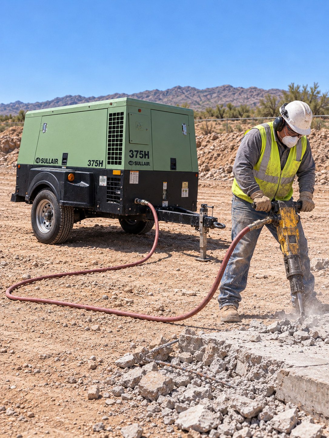 Compresor portatil diesel Sullair 375H — CAMSA Sonora