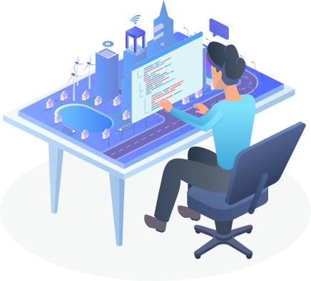 isometirc illustration showing a customer interacting with website ai isometirc illustration showing a customer interacting with website ai