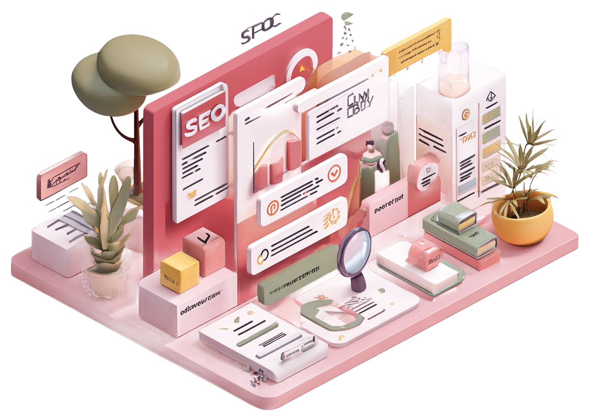 Isometric illustration of two people analyzing data on computer screens and documents.