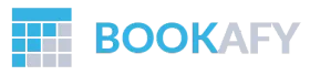 A logo for bookafy with a calculator on it