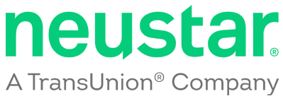 The logo for neustar a transunion company is green and white.