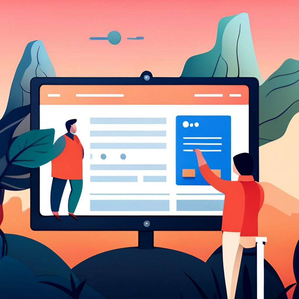an illustration of an example booking app on a computer screen