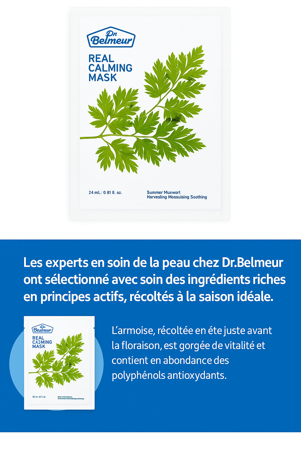 Masque Apaisant à l’Armoise d’Été – Dr. Belmeur