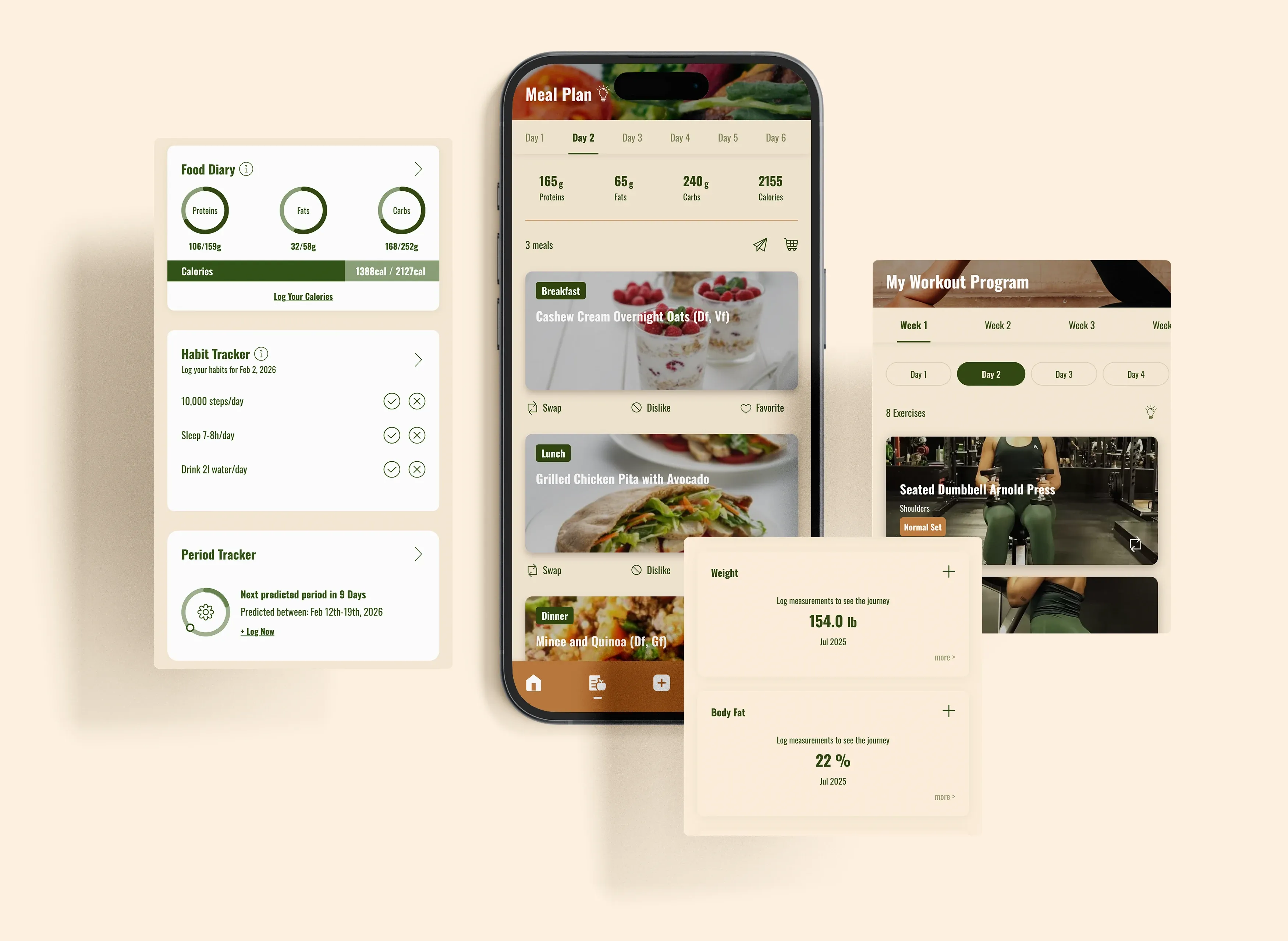 IPhone mockups with Temple app on the screens