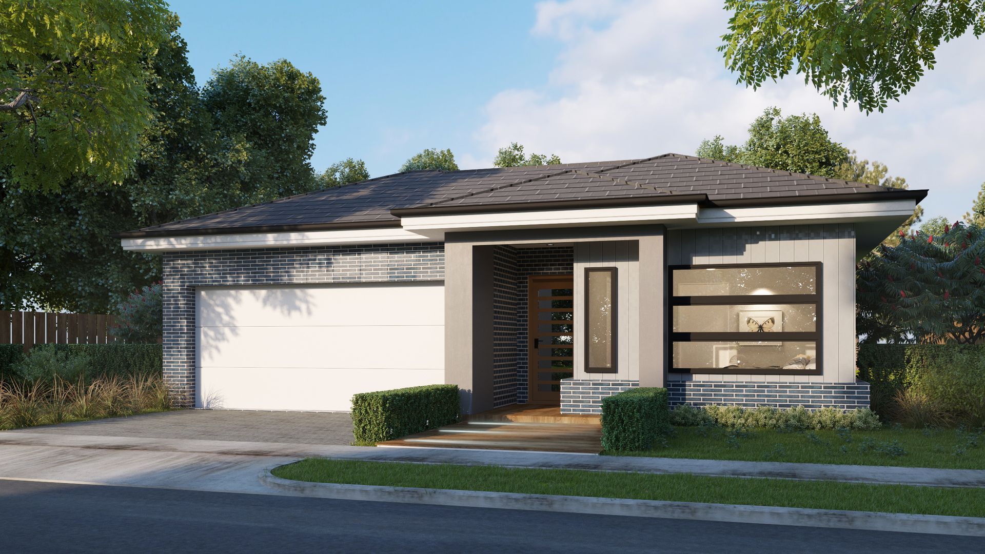 A House With a Garage and Trees in the Background — Kareela Constructions In Hillvue, NSW