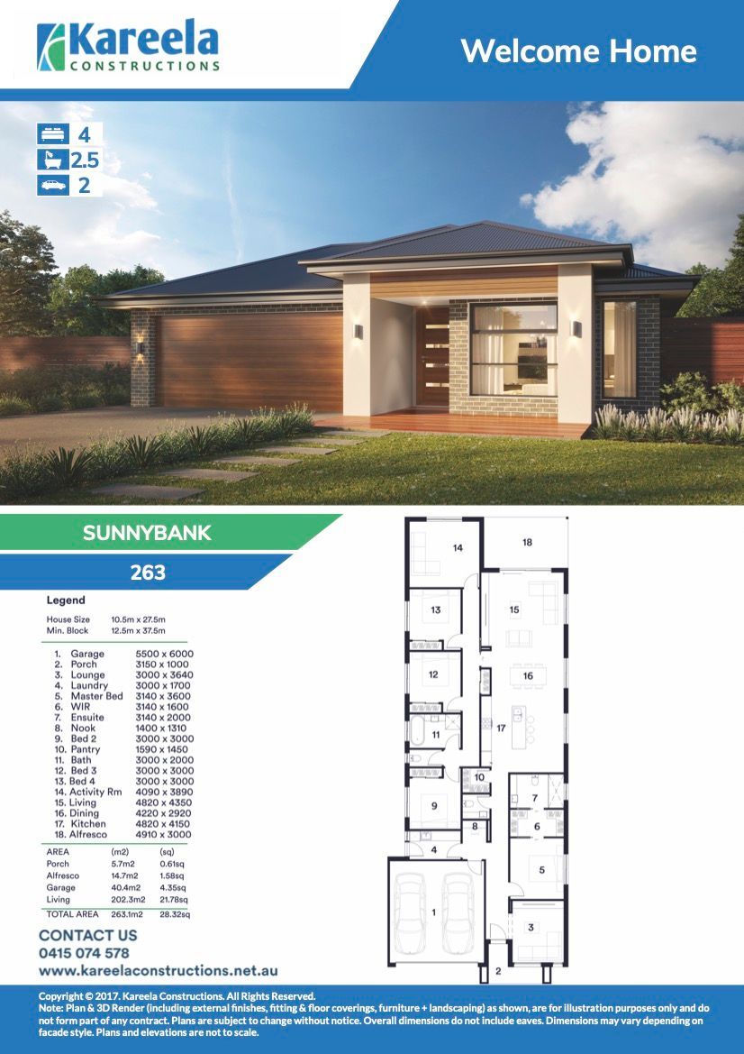 A Brochure for a House With Garage — Kareela Constructions In Hillvue, NSW