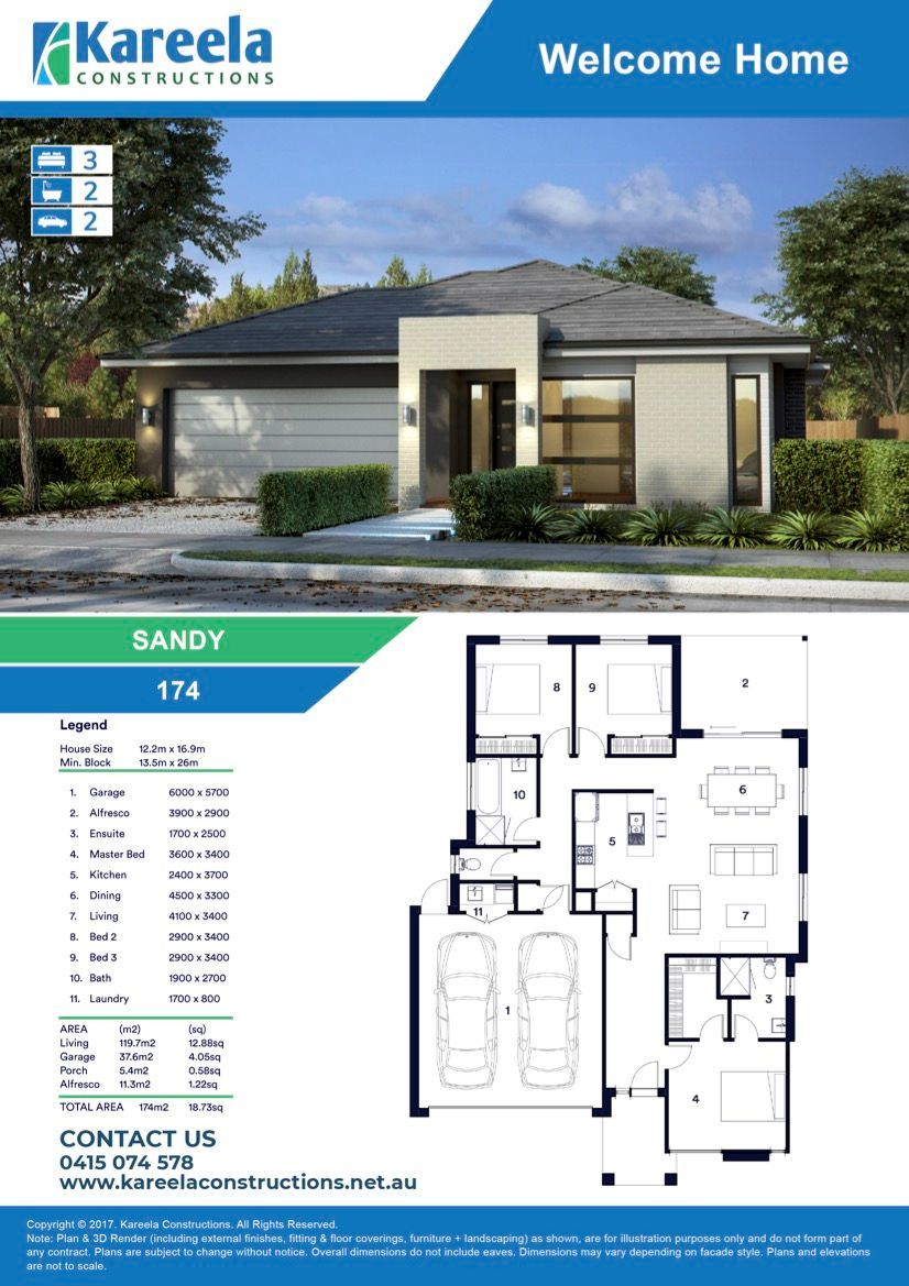 A Floor Plan of a House With the Words Welcome Home on It — Kareela Constructions In Hillvue, NSW
