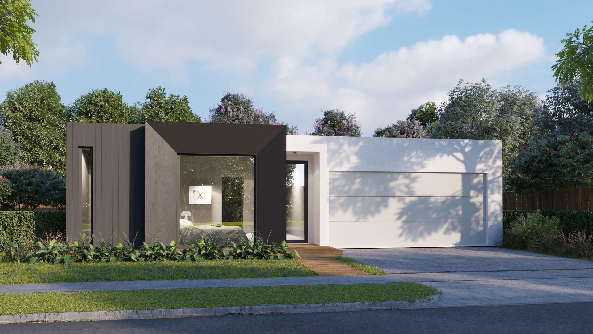 A Modern House With a Garage — Kareela Constructions In Hillvue, NSW