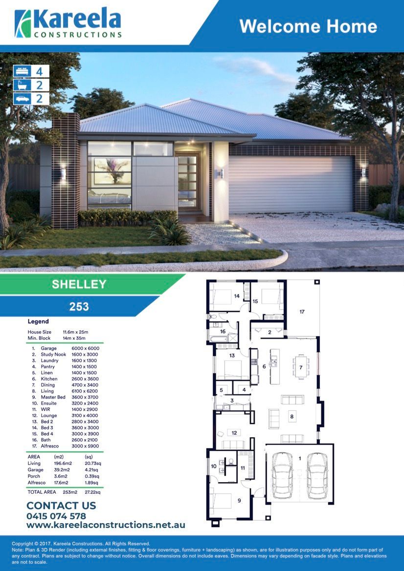 A Brochure for a White House With Garage — Kareela Constructions In Hillvue, NSW