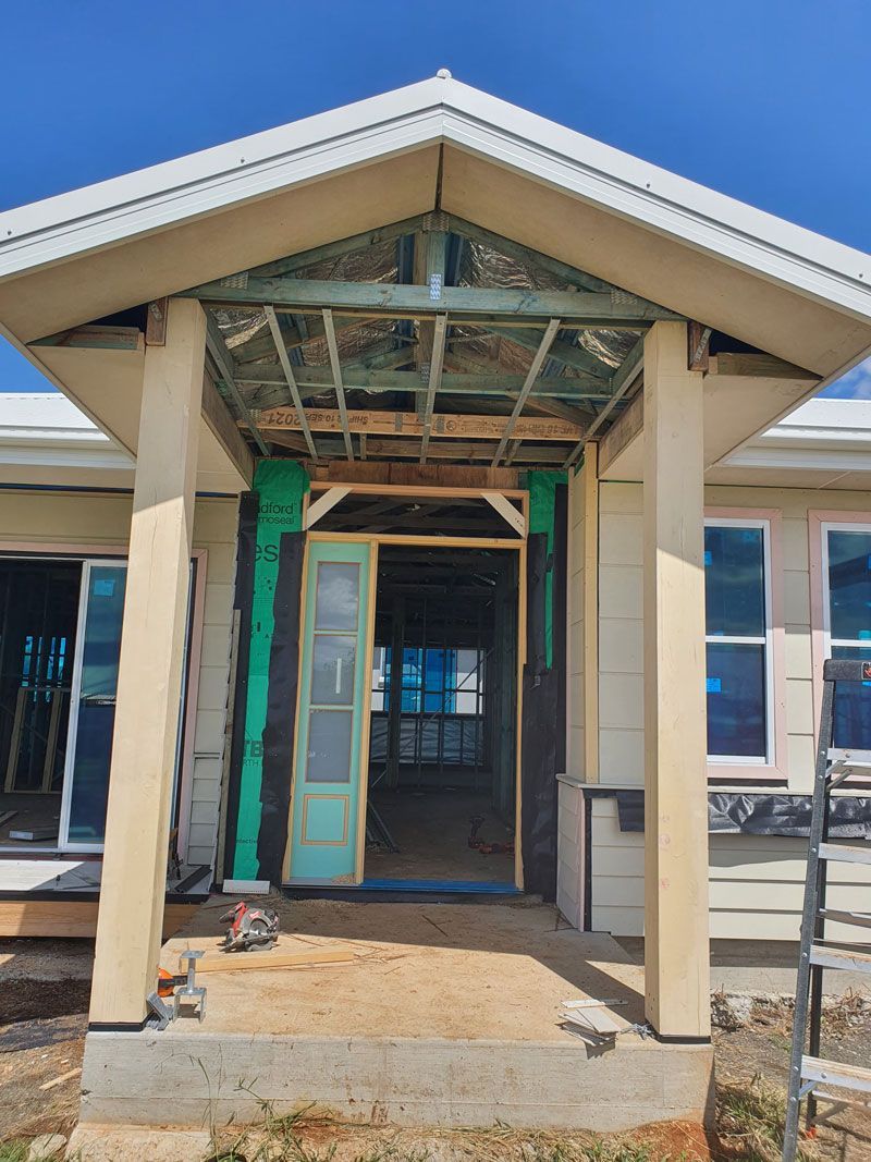 A House Under Construction With a Porch and a Door — Kareela Constructions In Gunnedah, NSW