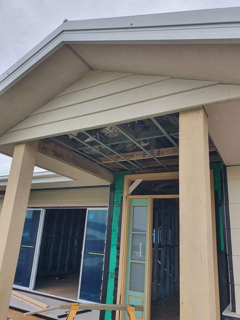 A House Under Construction With a Porch and a Door — Kareela Constructions In Tamworth, NSW