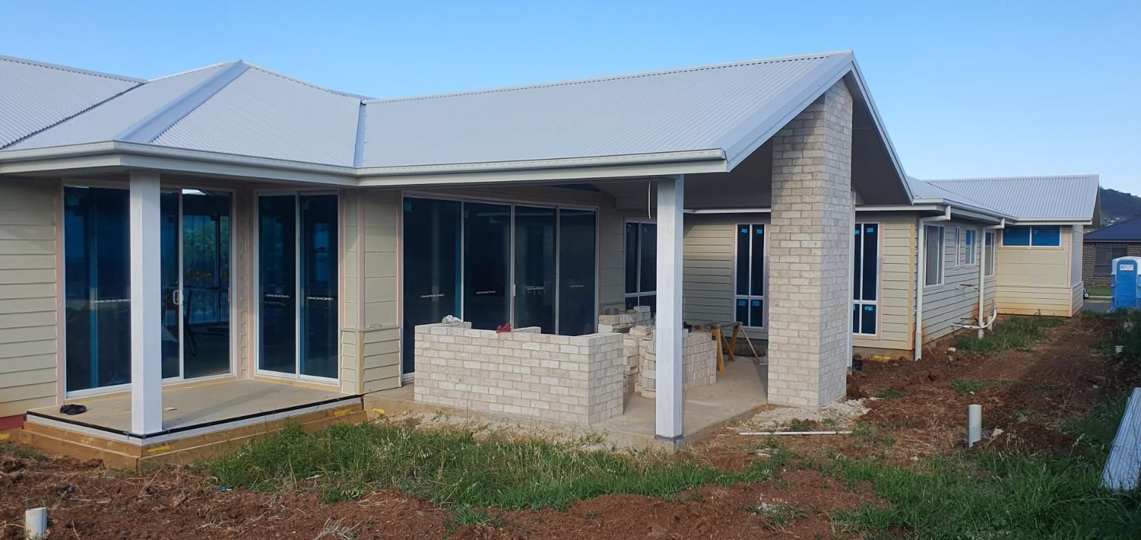 A House Under Construction With a White Roof and a Porch — Kareela Constructions In Tamworth, NSW