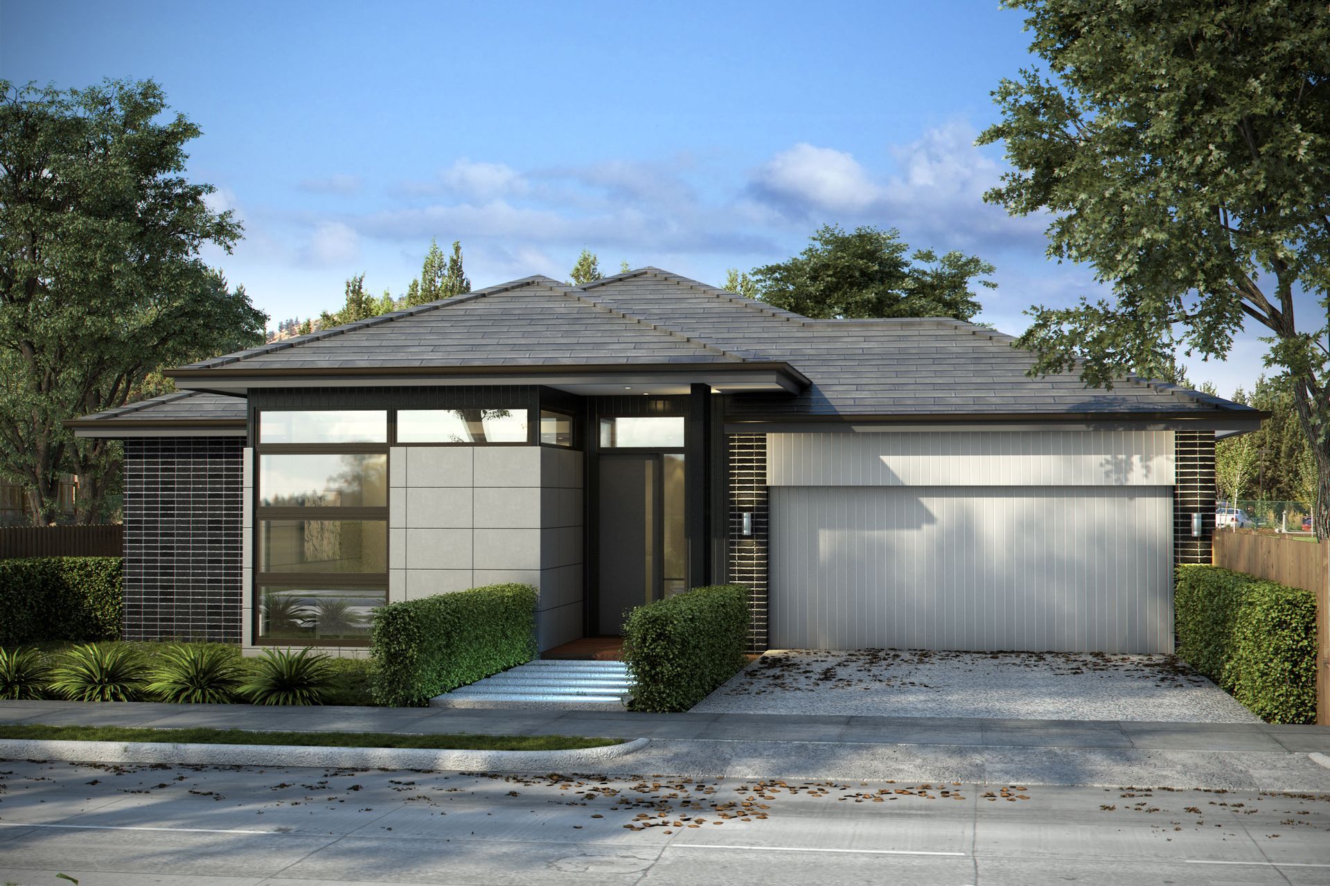 A Modern House With a Garage — Kareela Constructions In Hillvue, NSW