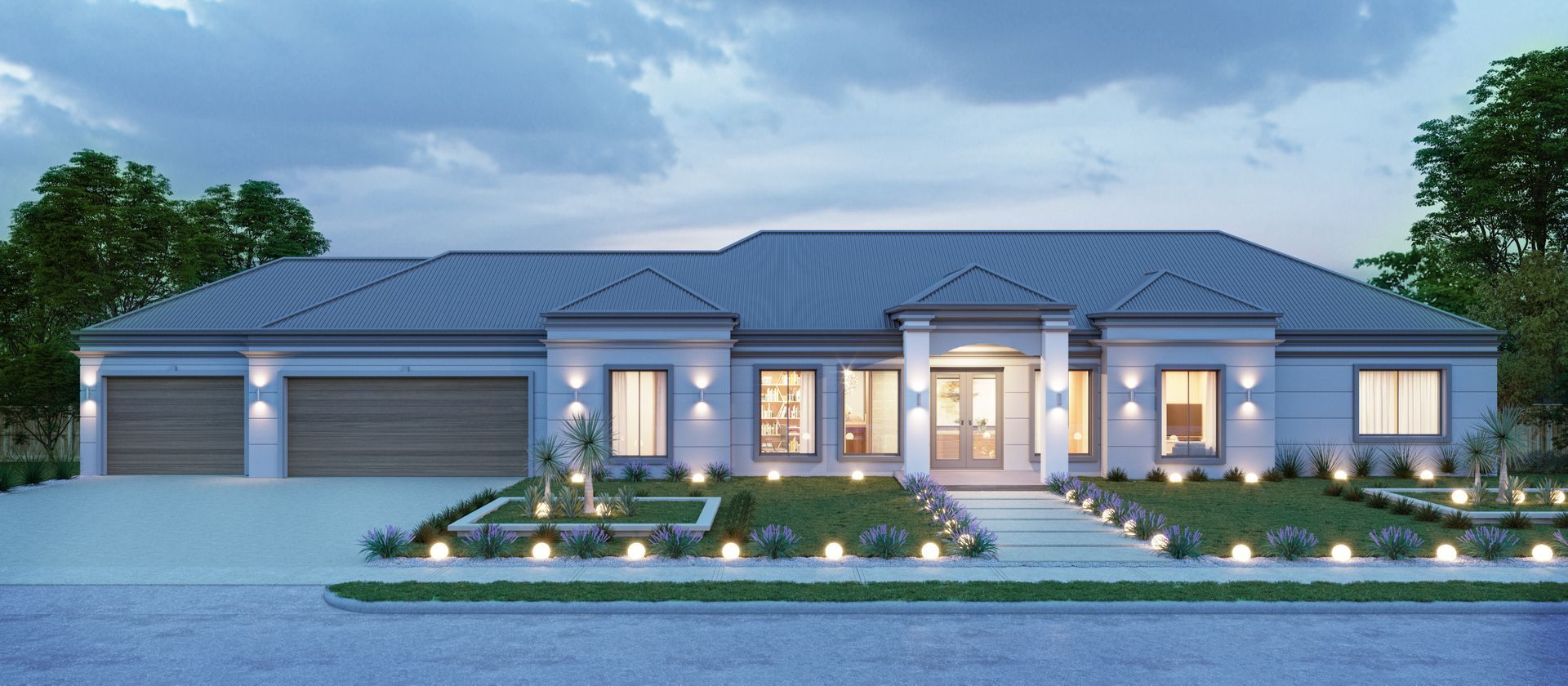A Large House With a Blue Roof — Kareela Constructions In Hillvue, NSW