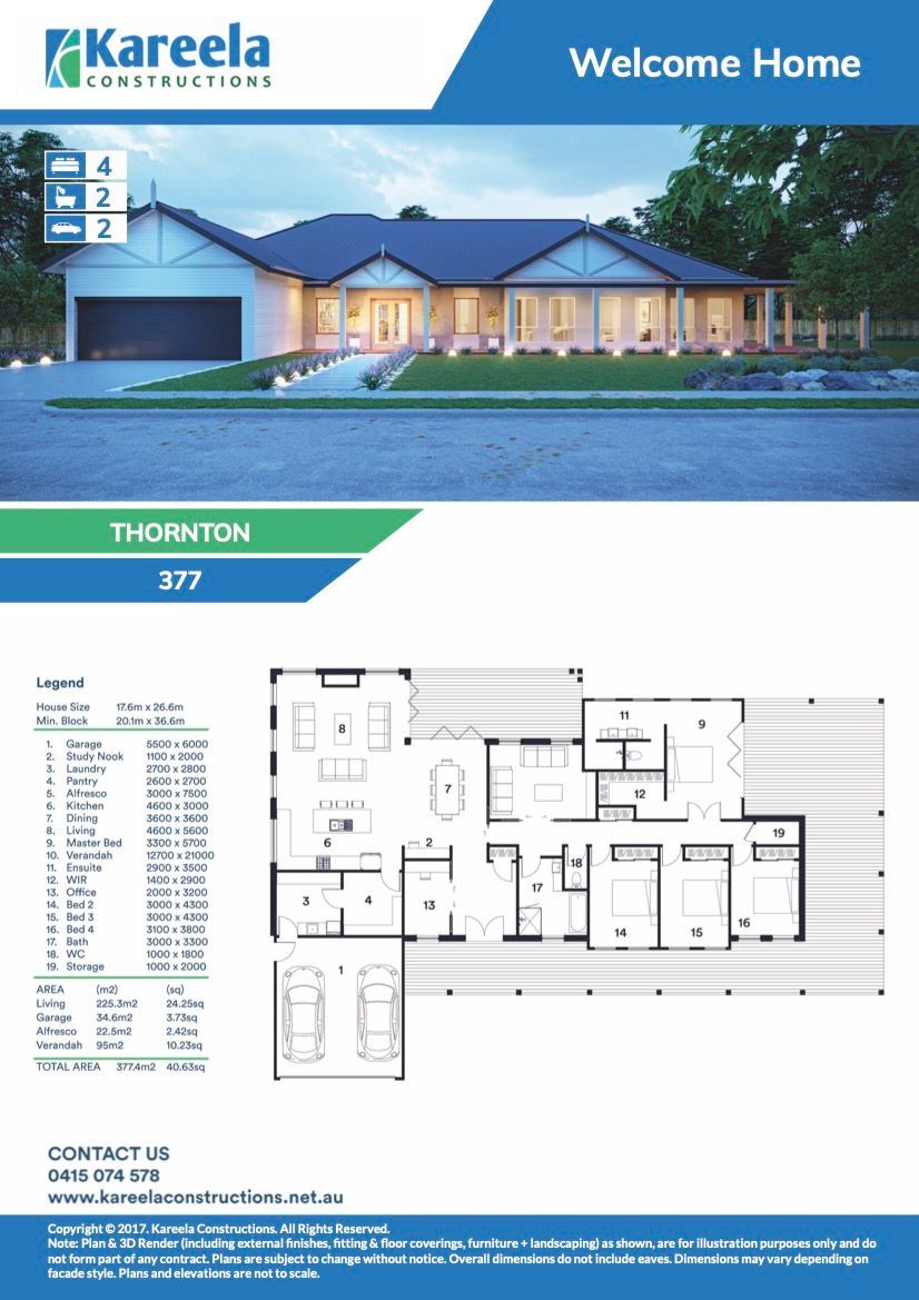A Floor Plan of a Big House With a Blue Roof and Lights — Kareela Constructions In Hillvue, NSW