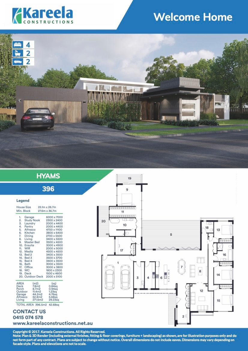A Brochure for a House With a Car Parked in Front of It — Kareela Constructions In Hillvue, NSW