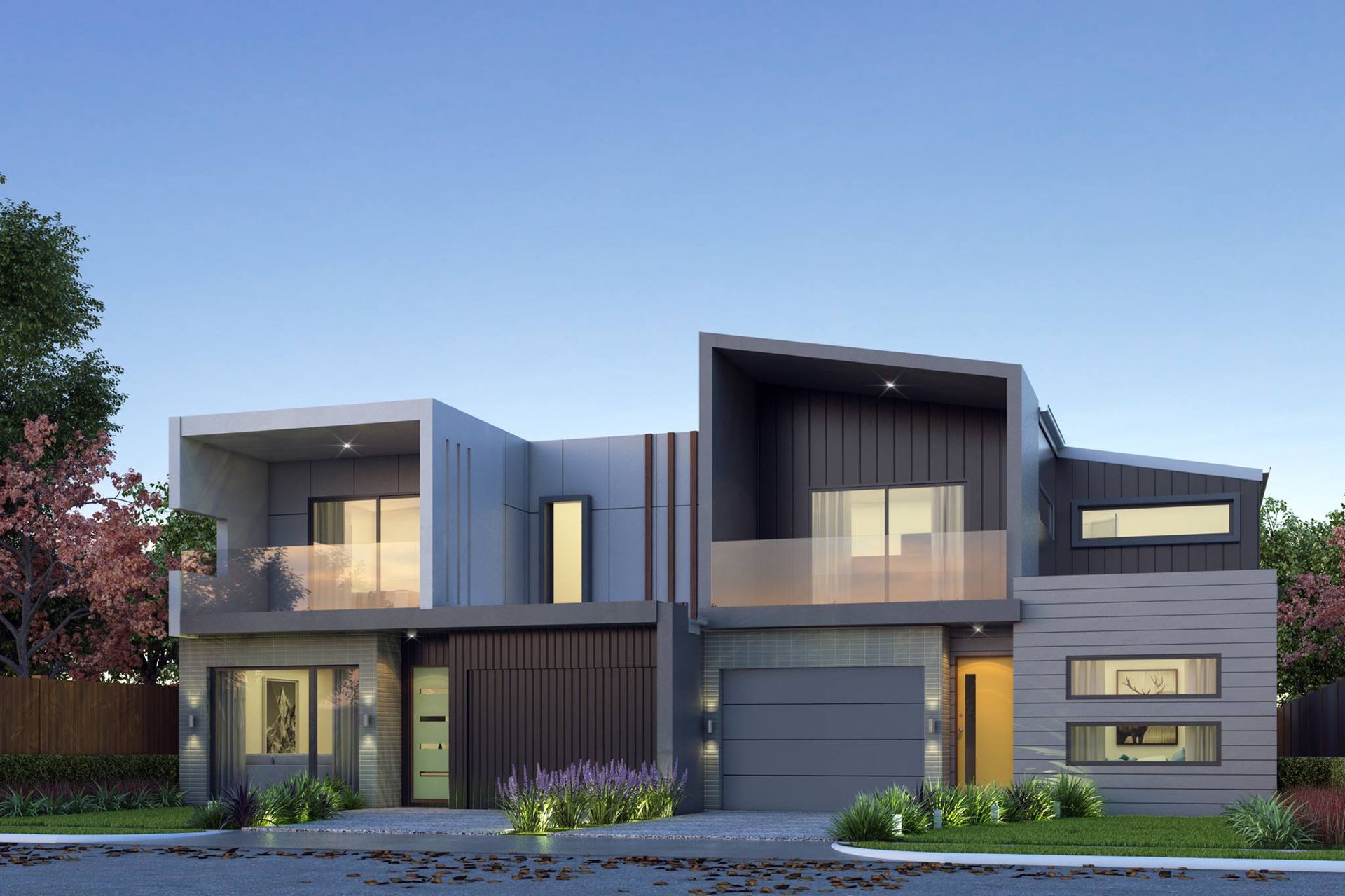 An Artist 's Impression of a Modern House With a Lot of Windows — Kareela Constructions In Hillvue, NSW